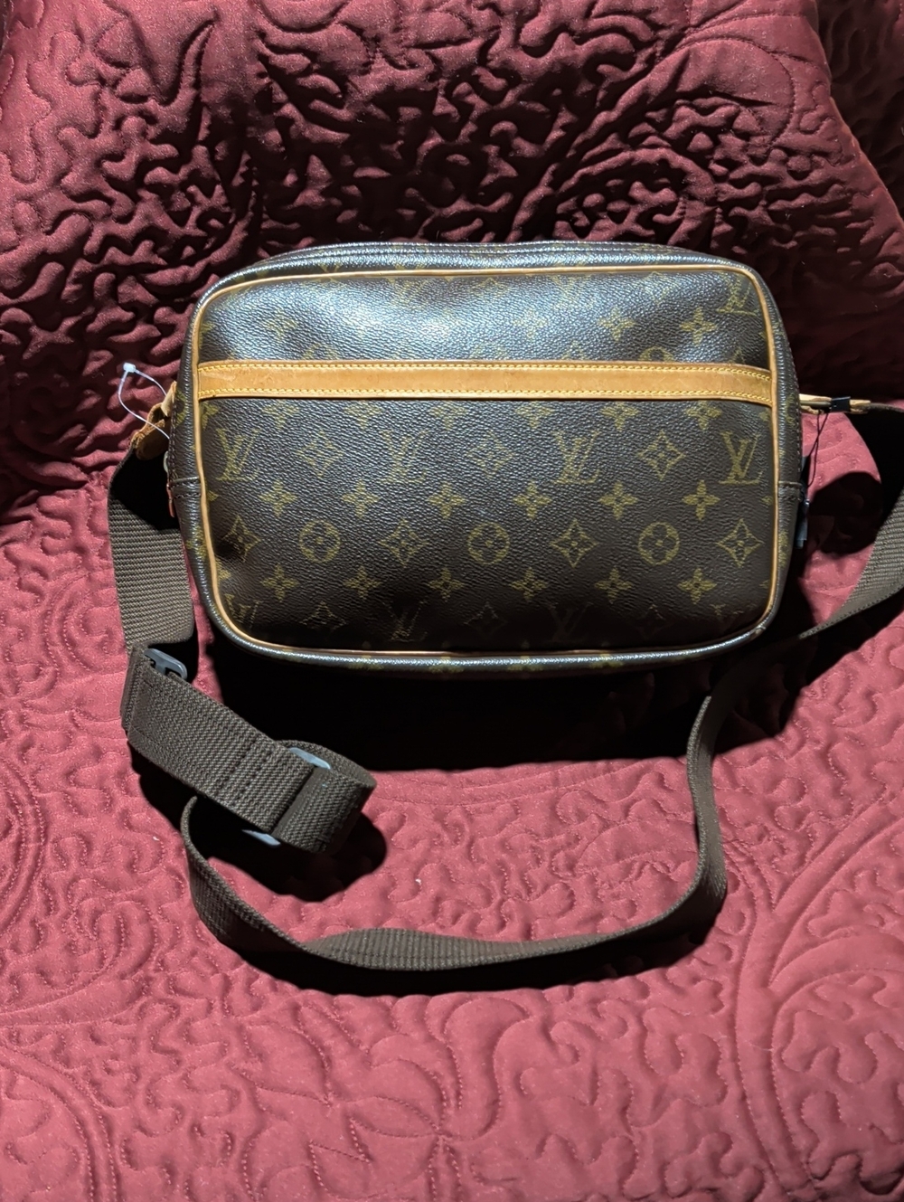 Louis Vuitton Monogram Reporter GM Crossbody in Brown and Tan